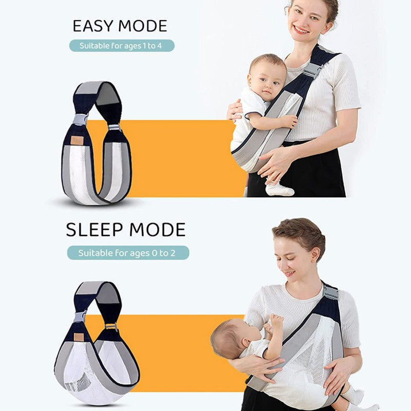 Baby Carrier, Ergonomic Baby Strap one Shoulder Labor-Saving Polyester Baby Half Wrapped Slin
