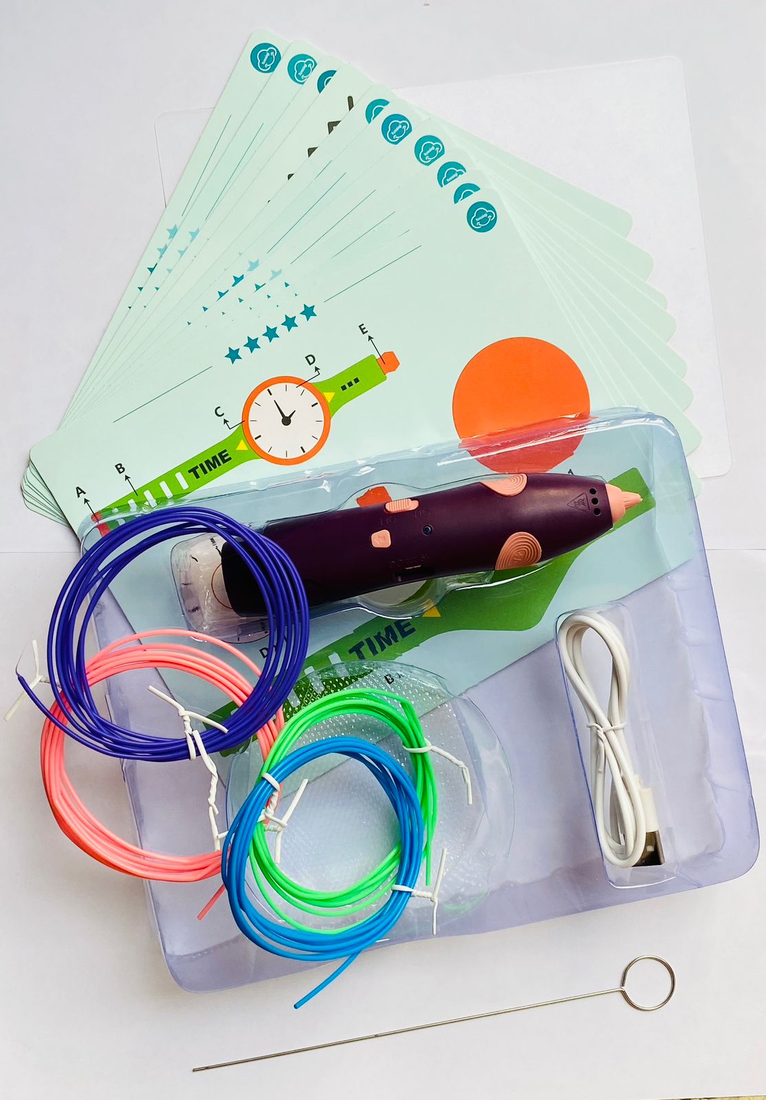 3D Pen for 3D Printing Drawing Pen USB 3D pen plus with safe filament Creative Learning for Children Kids