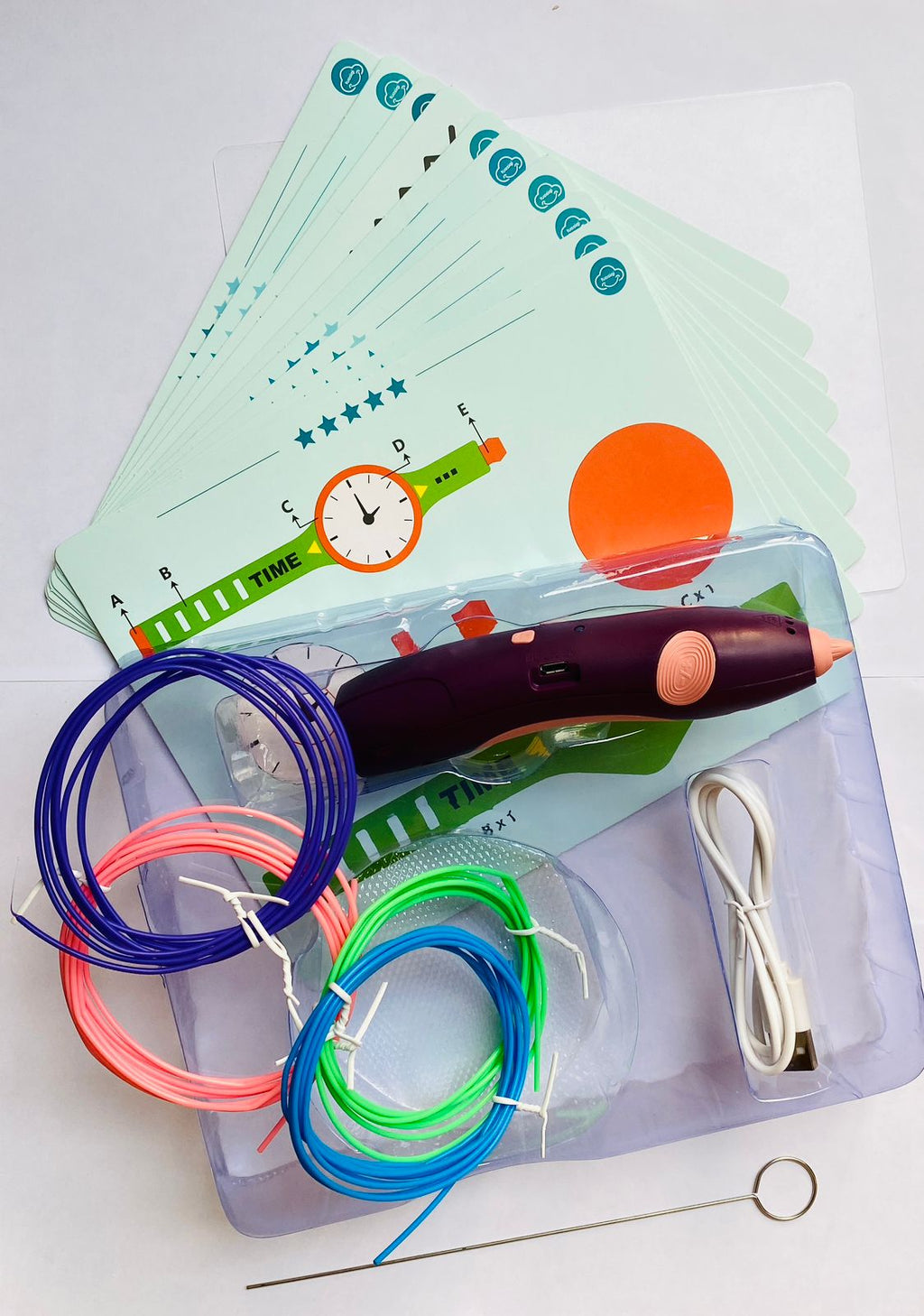 3D Pen for 3D Printing Drawing Pen USB 3D pen plus with safe filament Creative Learning for Children Kids