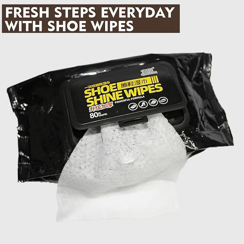 Shoe Wipes | 80 Pcs Instant Cleaner